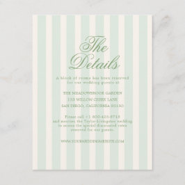 Tarjeta De Recepción Detalles de Boda de Chinoisería de Jardín Verde Sa