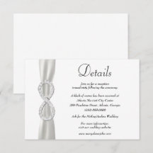 Detalles de Boda de Cinta Blanca Diamante Infinito