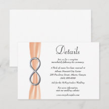Detalles de Boda de Cinta Naranja Plata Infinito