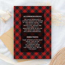 Detalles de boda de cuadros rojos modernos de Búfa