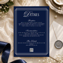 Detalles de Boda de Dinero Antiguo Azul Oscuro