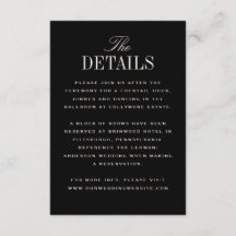 Detalles de Boda de Elegancia Clásica Black Cream