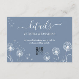 Tarjeta De Recepción Detalles de Boda de Flor Simple de Prado