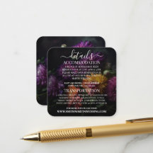 Detalles de Boda de Flores Coloridas Oscuras Perso