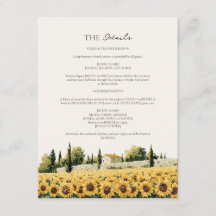 Detalles de Boda de Girasoles en el Campo Toscano