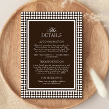 Detalles de Boda de Harlequín de Borde Chocolate M