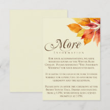 Detalles de Boda de Hojas de Otoño Minimalistas El