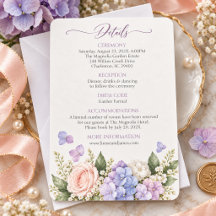 Detalles de Boda de Hortensia Lavanda Rosa Rubor