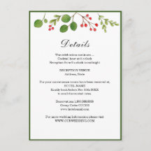 Detalles de boda de invierno / festivos de vegetac