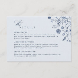 Tarjeta De Recepción Detalles de Boda de Jardin Ornamental de Primavera