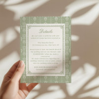 Detalles de Boda de Jardín Vintage Verde Salvia