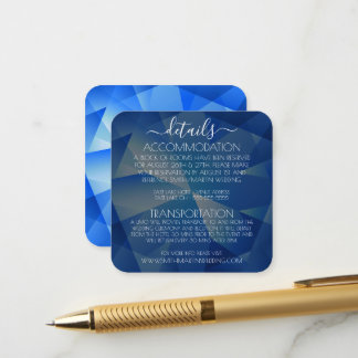 Tarjeta De Recepción Detalles de Boda de Joyas Facetadas Personalizadas
