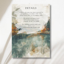 Detalles de Boda de Lago de Montaña con Acuarela V