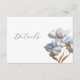 Tarjeta De Recepción Detalles de boda de Lilly estilizados en 3D