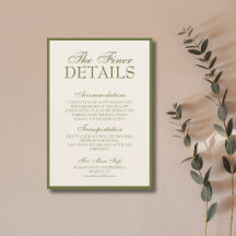 Detalles de Boda de Lujo Verde Oliva Dinero Antigu