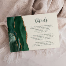 Detalles de Boda de Marfil Ágata Dorada Verde Esme