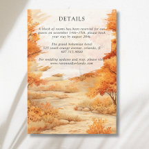 Detalles de Boda de Otoño en el Camino del Bosque