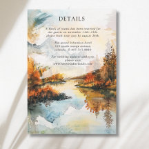 Detalles de Boda de Paisaje Rústico Lago Montaña