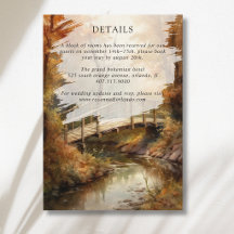 Detalles de Boda de Puente de Bosque Otoñal Rústic