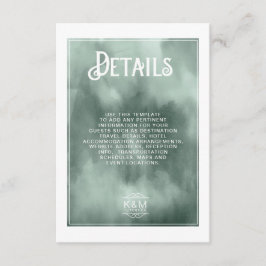 Tarjeta De Recepción Detalles de Boda de Ramo de Acuarela Blush ID654