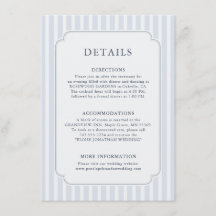 Detalles de Boda de Rayas Clásicas Modernas en Azu