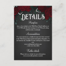 Detalles de Boda de Romance Oscuro con Rosas Rojas