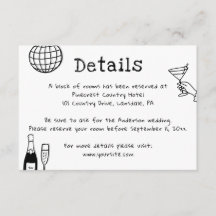 Detalles de Boda Doodle. Alojamiento de Hotel Orig
