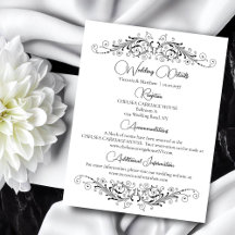 Detalles de Boda Elegancia en Negro y Blanco con F