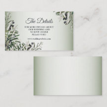 Detalles de Boda Elegantes con Hojas Verdes y Acei