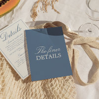 Detalles de Boda Elegantes de Azul y Blanco Old Mo