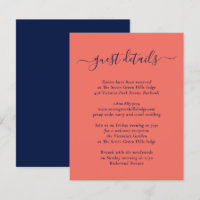 Detalles de Boda Elegantes Modernos Azul Marino y