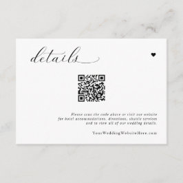 Tarjeta De Recepción Detalles de Boda Elegantes Suaves y Modernos