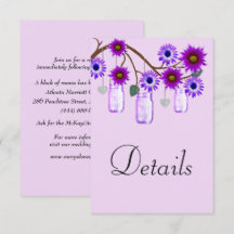 Detalles de Boda en Frascos de Mason con Flores Pu