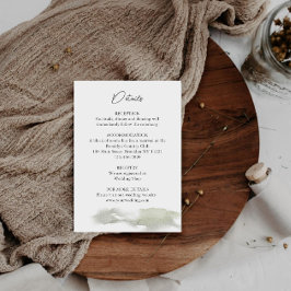 Tarjeta De Recepción Detalles de Boda en Montaña Brumosa 