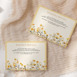 Tarjeta De Recepción Detalles de Boda Floral de Flores Silvestres Bohem