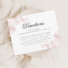 Tarjeta De Recepción Detalles de Boda Floral Elegante