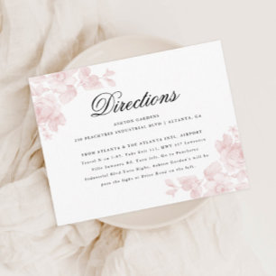 Tarjeta De Recepción Detalles de Boda Floral Elegante