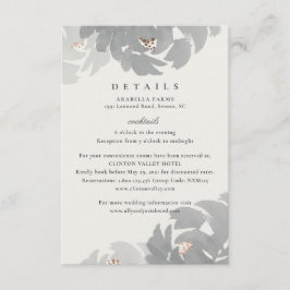 Tarjeta De Recepción Detalles de Boda floral elegante pintado a mano mo