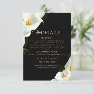Tarjeta De Recepción Detalles de Boda Floral Modernos