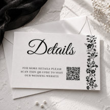 Detalles de Boda Floral Negro Blanco