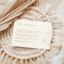 Detalles de boda florales marfil taupe minimalista