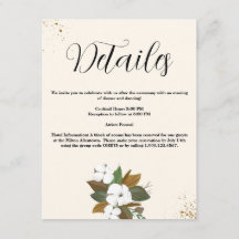 Detalles de Boda Florales Marrones y Crema Chic