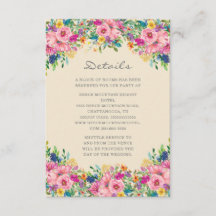 Detalles de Boda Flores Rosadas Azules Amarillas B