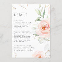 Detalles de boda geométricos de tonos rosados Pret