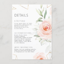 Detalles de boda geométricos de tonos rosados Pret