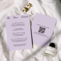 Detalles de Boda Minimalista Editorial Chic Morado
