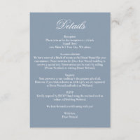 Detalles de Boda Minimalista Elegante Polvo Azul