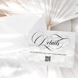 Tarjeta De Recepción Detalles de boda moderna Código QR