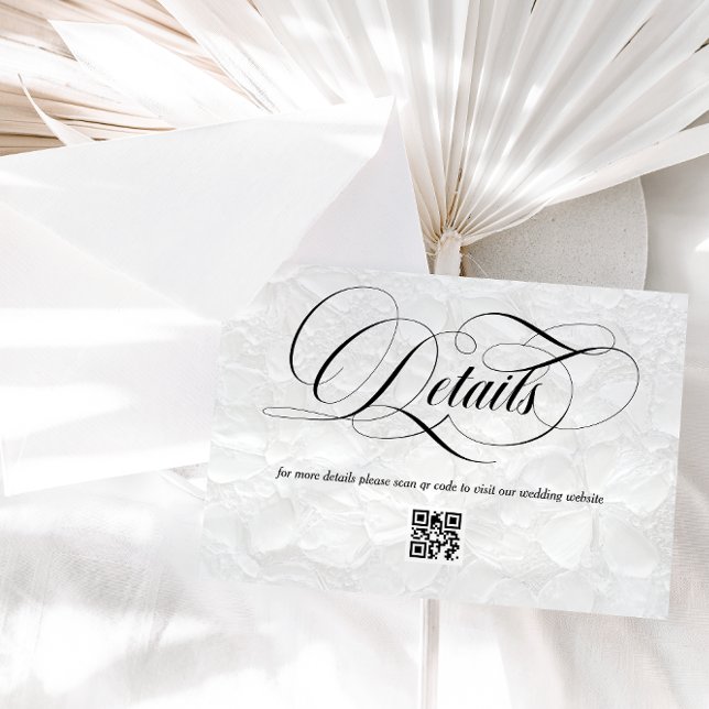 Tarjeta De Recepción Detalles de boda moderna Código QR (Subido por el creador)