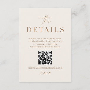 Tarjeta De Recepción Detalles de Boda moderno Escáner de gabinete Tarje